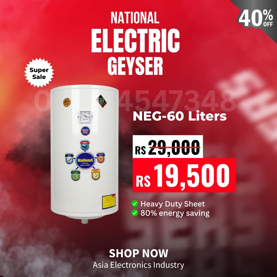 National 60 Liter Electric Water Geyser