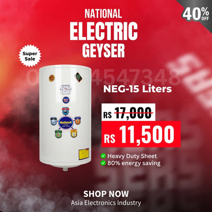 National 15 Liter Electric Water Geyser