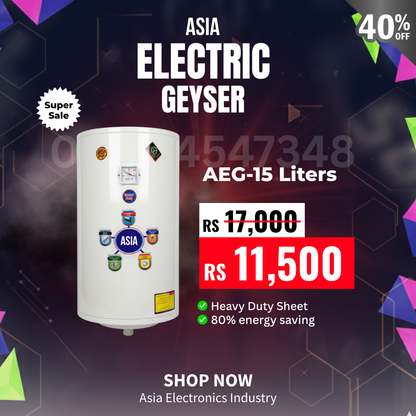 Asia 15 Liter Electric Water Geyser