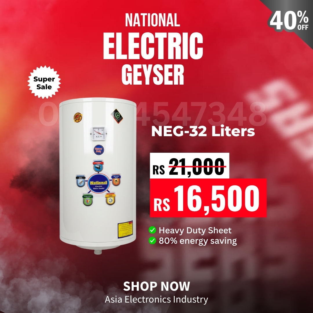 National 32 Liter Electric Water Geyser