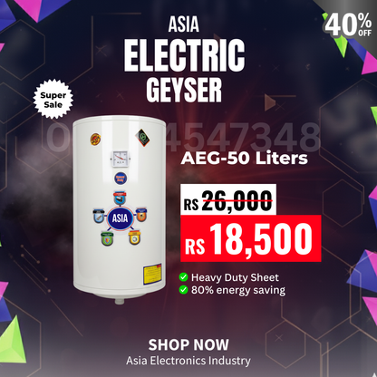 Asia 50 Liter Electric Water Geyser