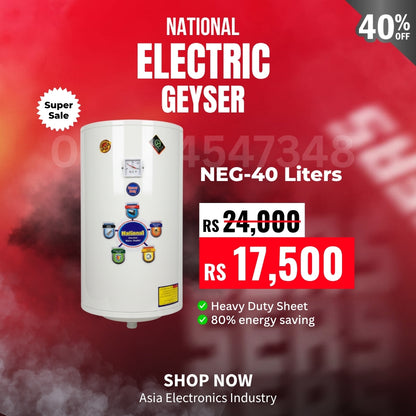 National 40 Liter Electric Water Geyser